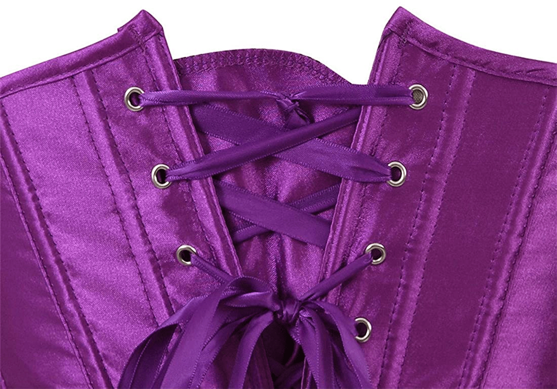 Zhitunemi Women'S Satin Underbust Corset Bustier Waist Training Cincher plus Size Corsets Apparel & Accessories > Clothing > Underwear & Socks > Lingerie Zhitunemi   