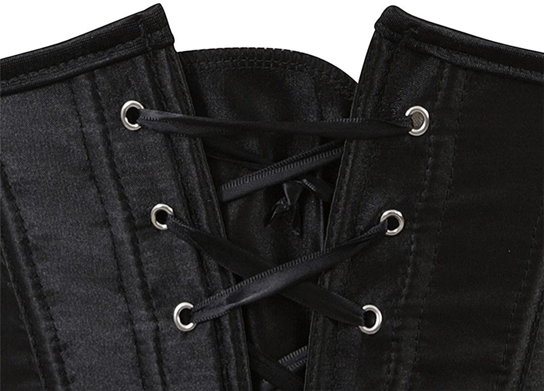 Zhitunemi Women'S Satin Underbust Corset Bustier Waist Training Cincher plus Size Corsets Apparel & Accessories > Clothing > Underwear & Socks > Lingerie Zhitunemi   