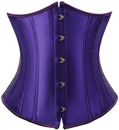 Zhitunemi Women'S Satin Underbust Corset Bustier Waist Training Cincher plus Size Corsets Apparel & Accessories > Clothing > Underwear & Socks > Lingerie Zhitunemi   