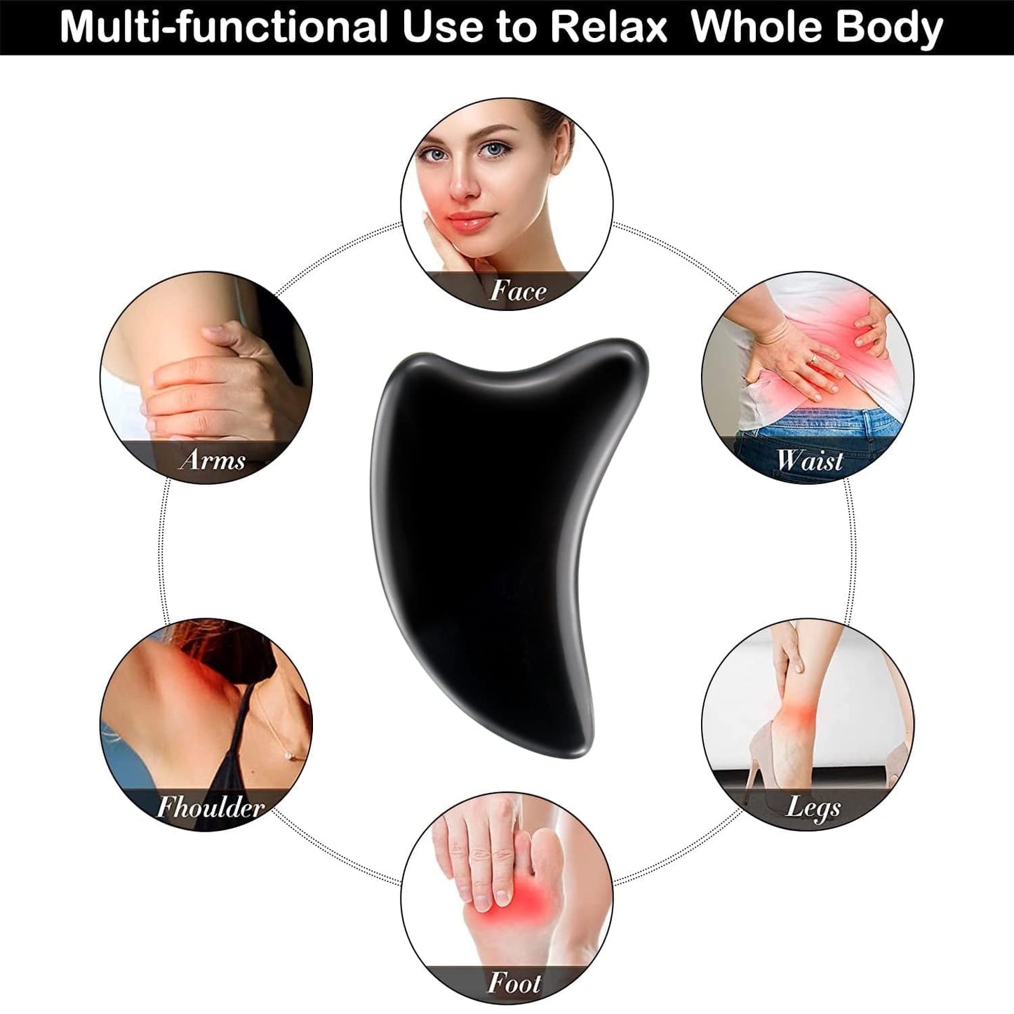 ZIZZON Bian Stone Gua Sha Set Facial Tools Scraping Massage Tool for Face Eye Neck Natural Beauty Anti-Aging Skin Care Tools Body Muscle Relaxing Relieve Wrinkles Health & Beauty > Personal Care > Cosmetics > Cosmetic Tools > Skin Care Tools ZIZZON   