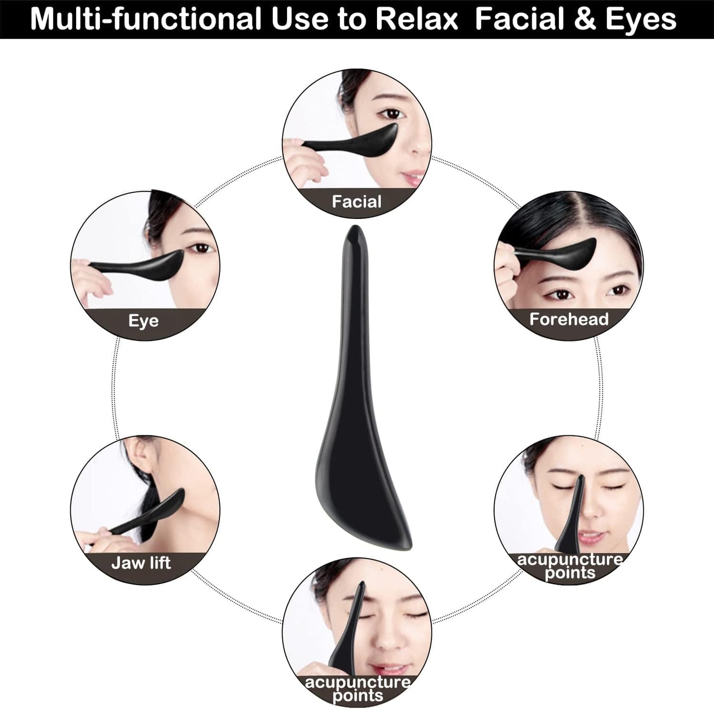 ZIZZON Bian Stone Gua Sha Set Facial Tools Scraping Massage Tool for Face Eye Neck Natural Beauty Anti-Aging Skin Care Tools Body Muscle Relaxing Relieve Wrinkles Health & Beauty > Personal Care > Cosmetics > Cosmetic Tools > Skin Care Tools ZIZZON   