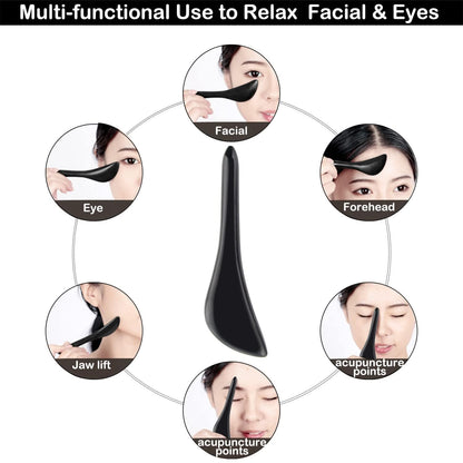 ZIZZON Bian Stone Gua Sha Set Facial Tools Scraping Massage Tool for Face Eye Neck Natural Beauty Anti-Aging Skin Care Tools Body Muscle Relaxing Relieve Wrinkles Health & Beauty > Personal Care > Cosmetics > Cosmetic Tools > Skin Care Tools ZIZZON   