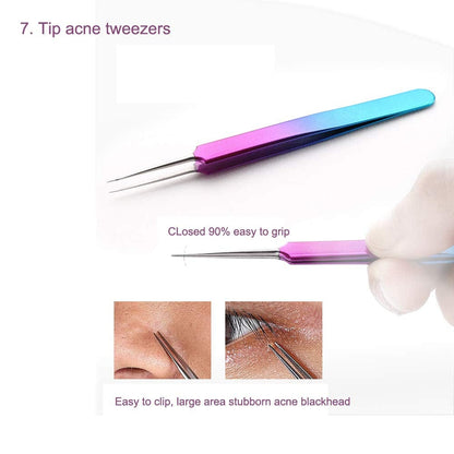 ZIZZON Blackhead Remover Kit Pimple Comedone Extractor Tool Set Treatment for Blemish, Zit, Acne Whitehead Tweezers Kit with 10X Magnifying Mirror Health & Beauty > Personal Care > Cosmetics > Cosmetic Tools > Skin Care Tools ZIZZON   