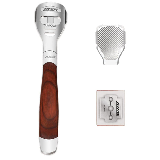 ZIZZON Foot Care Pedicure Callus Shaver Hard Skin Remover Wood Handle 10 Blades ZIZZON Health & Beauty > Personal Care > Foot Care ZIZZON   