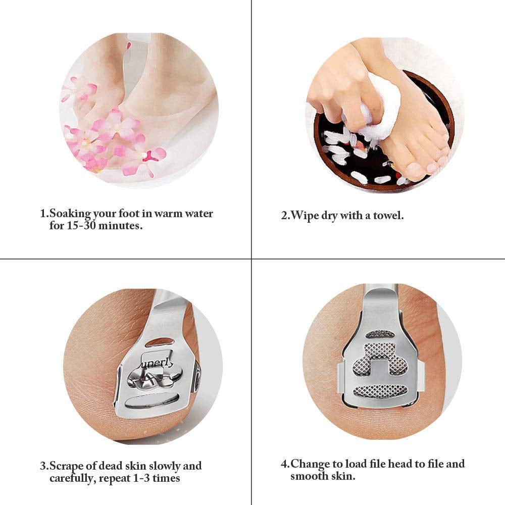 ZIZZON Foot Care Pedicure Callus Shaver Hard Skin Remover Wood Handle 10 Blades ZIZZON Health & Beauty > Personal Care > Foot Care ZIZZON   