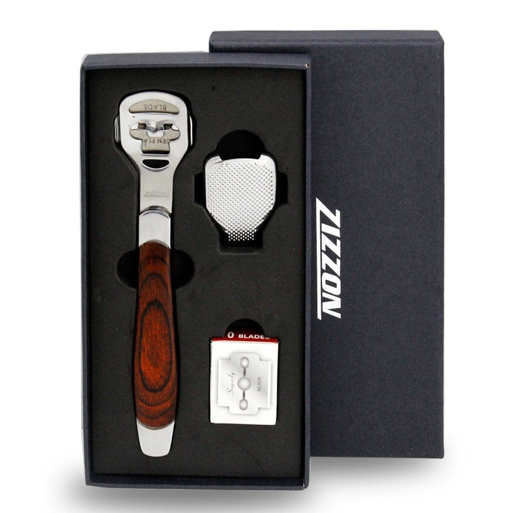 ZIZZON Foot Care Pedicure Callus Shaver Hard Skin Remover Wood Handle 10 Blades ZIZZON Health & Beauty > Personal Care > Foot Care ZIZZON   