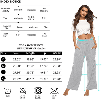 ZJCT Womens Yoga Sweatpants Comfy Loose Casual Wide Leg Lounge Joggers Pants with Pockets Apparel & Accessories > Clothing > Activewear Kylie Max   