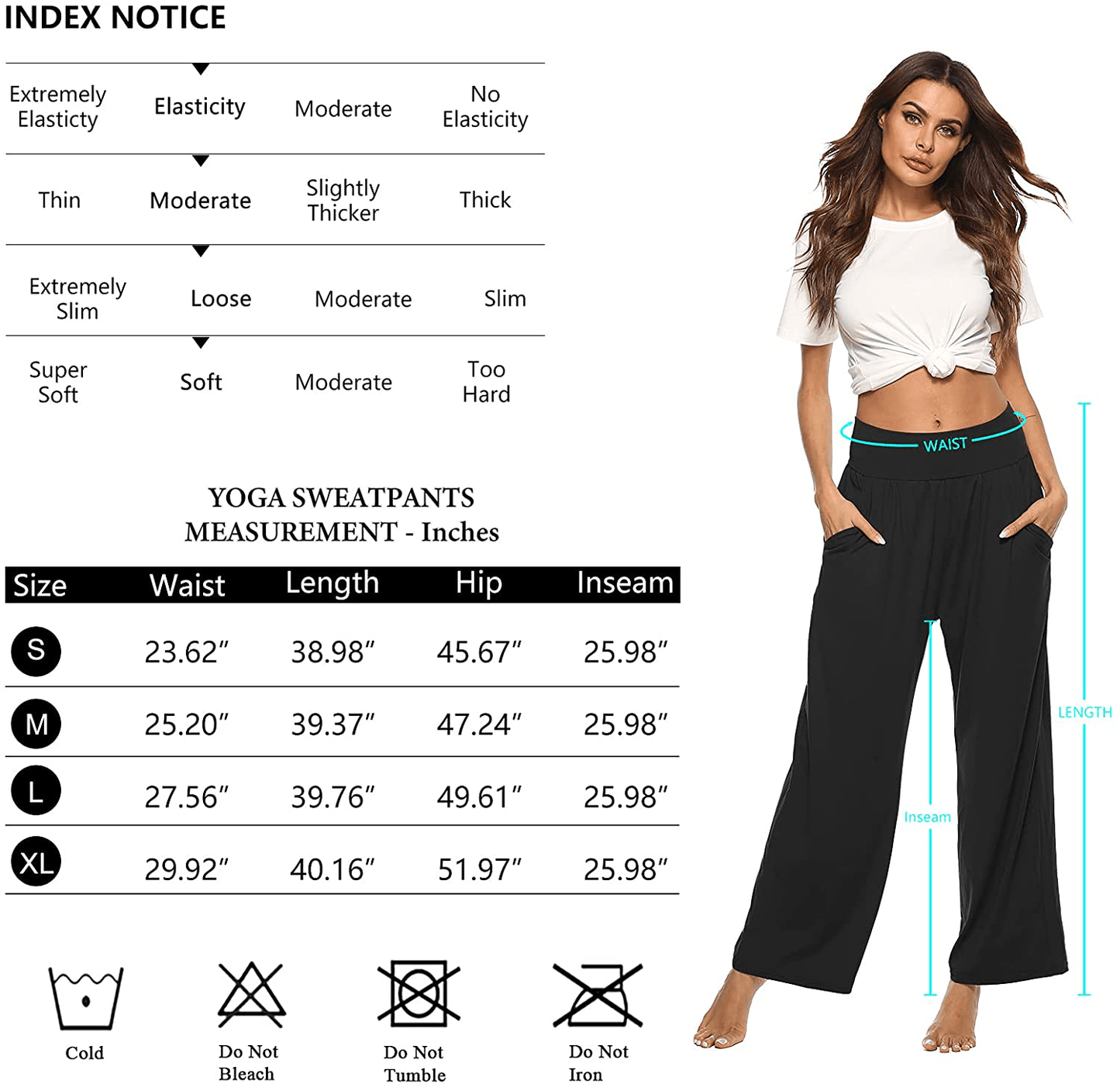 ZJCT Womens Yoga Sweatpants Comfy Loose Casual Wide Leg Lounge Joggers Pants with Pockets Apparel & Accessories > Clothing > Activewear Kylie Max   