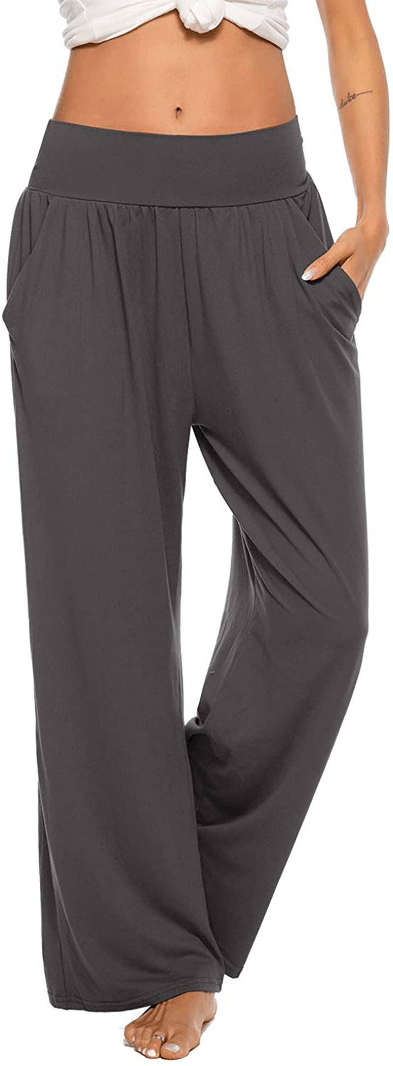 ZJCT Womens Yoga Sweatpants Comfy Loose Casual Wide Leg Lounge Joggers Pants with Pockets Apparel & Accessories > Clothing > Activewear Kylie Max   
