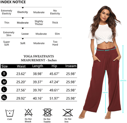 ZJCT Womens Yoga Sweatpants Comfy Loose Casual Wide Leg Lounge Joggers Pants with Pockets Apparel & Accessories > Clothing > Activewear Kylie Max   
