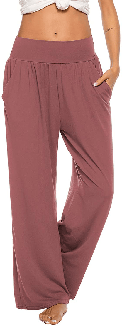 ZJCT Womens Yoga Sweatpants Comfy Loose Casual Wide Leg Lounge Joggers Pants with Pockets Apparel & Accessories > Clothing > Activewear Kylie Max   