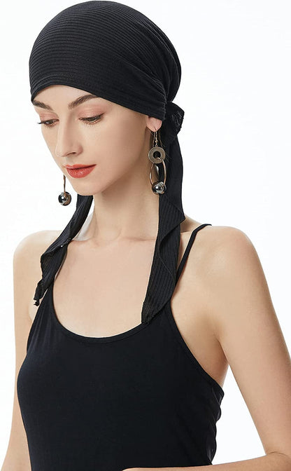 ZLYC Chemo Headwear Pre Tied Head Scarf Headwraps Lightweight Turban Beanie Cap for Women Apparel & Accessories > Clothing Accessories > Headwear ZLYC   