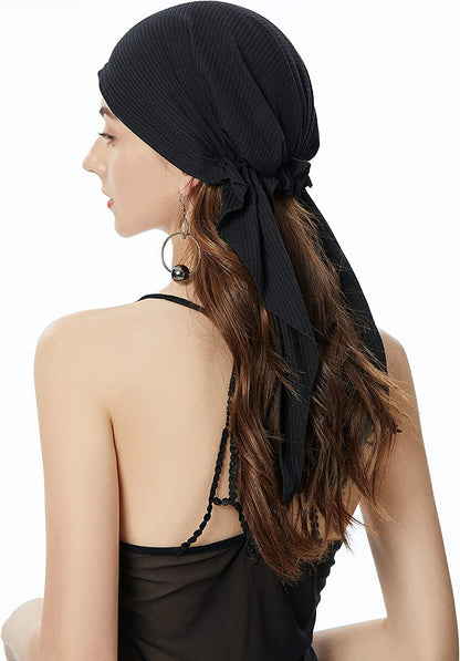 ZLYC Chemo Headwear Pre Tied Head Scarf Headwraps Lightweight Turban Beanie Cap for Women Apparel & Accessories > Clothing Accessories > Headwear ZLYC   
