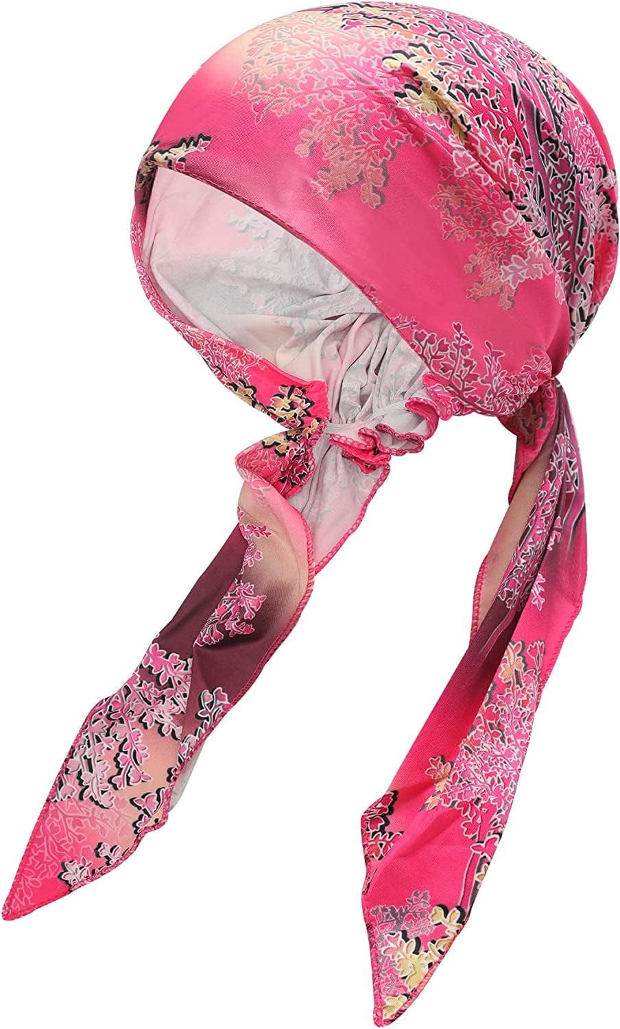 ZLYC Chemo Headwear Pre Tied Head Scarf Headwraps Lightweight Turban Beanie Cap for Women Apparel & Accessories > Clothing Accessories > Headwear ZLYC Floral Pink  