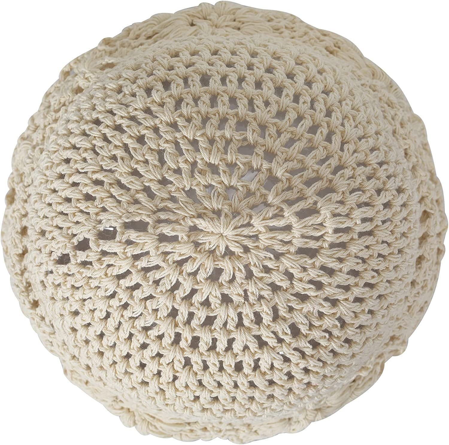 ZLYC Women Cotton Crochet Slouchy Beanie Hat Handmade Knit Cutout Summer Floral Skull Cap Apparel & Accessories > Clothing Accessories > Headwear ZLYC   