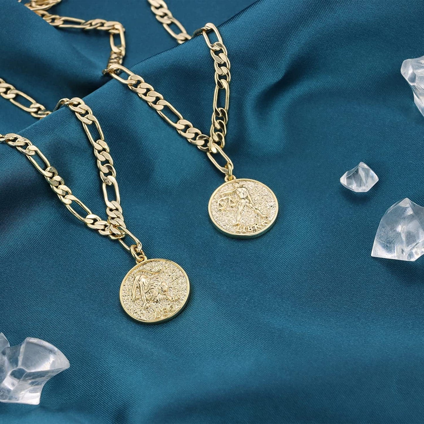 Zodiac Constellation Ankle Bracelet Zodiac Sign Disc Anklet 14K Real Gold Plated for Women Beach Foot Jewelry Apparel & Accessories > Jewelry > Anklets Giftall   