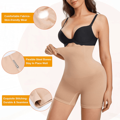 ZOPEUSI Waist Trainer for Women Shapewear Thigh Slimmer Hi-Waist Tummy Control Panties Seamless Body Shaper Shorts Apparel & Accessories > Clothing > Underwear & Socks > Shapewear ZOPEUSI   