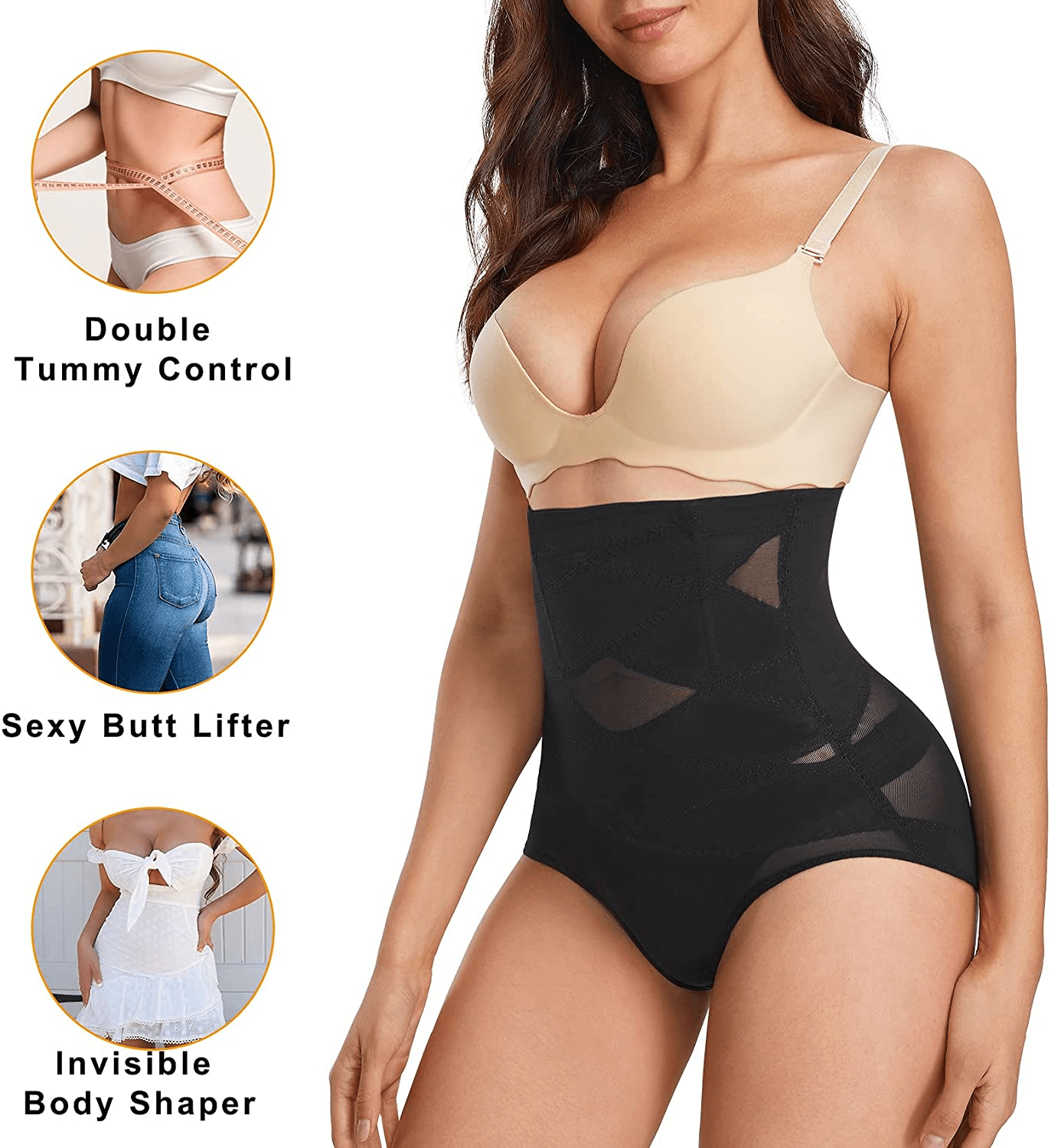 ZOPEUSI Women Butt Lifter Shapewear High Waist Trainer Tummy Control Panty Slim Body Shaper Apparel & Accessories > Clothing > Underwear & Socks > Shapewear ZOPEUSI   