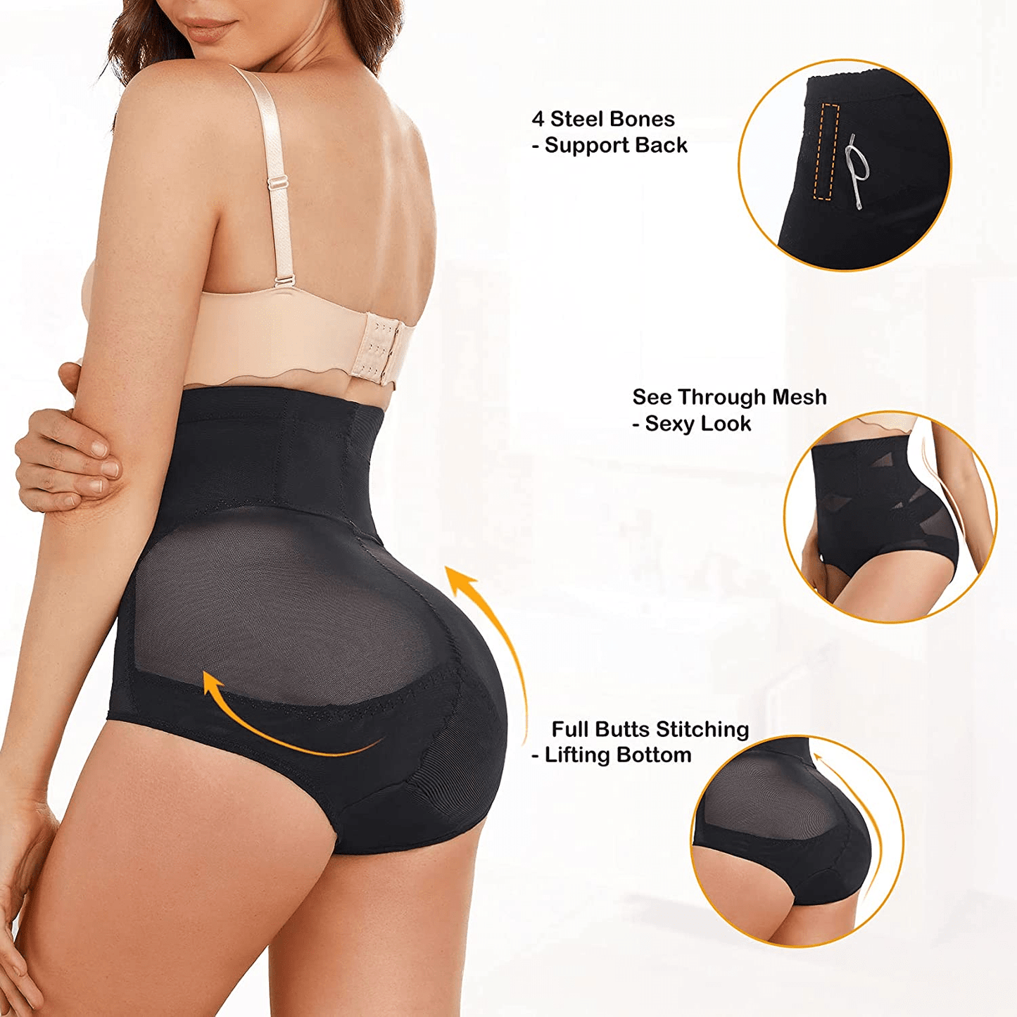 ZOPEUSI Women Butt Lifter Shapewear High Waist Trainer Tummy Control Panty Slim Body Shaper Apparel & Accessories > Clothing > Underwear & Socks > Shapewear ZOPEUSI   