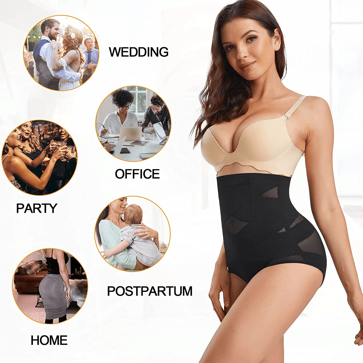 ZOPEUSI Women Butt Lifter Shapewear High Waist Trainer Tummy Control Panty Slim Body Shaper Apparel & Accessories > Clothing > Underwear & Socks > Shapewear ZOPEUSI   