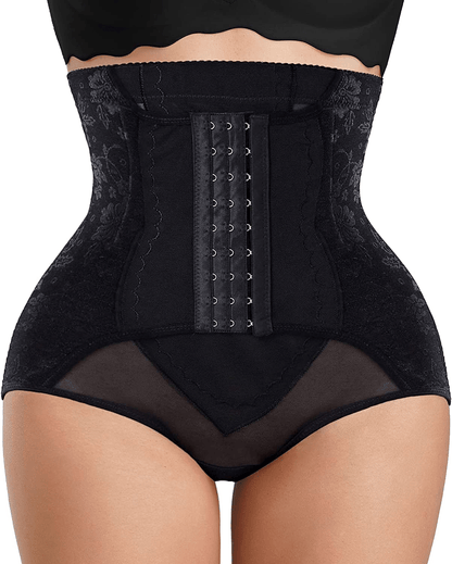 ZOPEUSI Women Waist Trainer Panties Butt Lifter Shapewear High Waist Double Tummy Control Shorts Slim Body Shaper Apparel & Accessories > Clothing > Underwear & Socks > Shapewear ZOPEUSI Black Large 