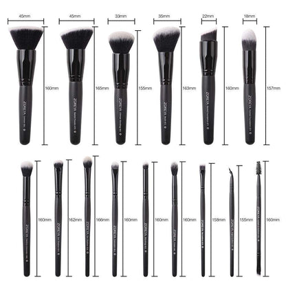 Zoreya Makeup Brush Set 20Pcs Premium Synthetic Kabuki Makeup Brush Foundation Concealer Blush Face Eye Shadow Black Makeup Brush Set Health & Beauty > Personal Care > Cosmetics > Cosmetic Tools > Makeup Tools ZOREYA   