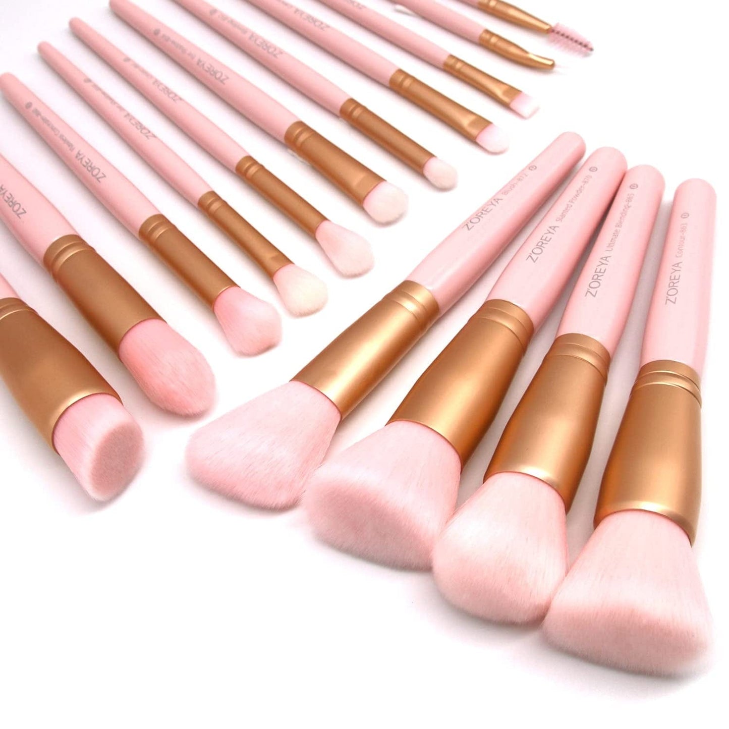 Zoreya Makeup Brush Set 20Pcs Premium Synthetic Kabuki Makeup Brush Foundation Concealer Blush Face Eye Shadow Black Makeup Brush Set Health & Beauty > Personal Care > Cosmetics > Cosmetic Tools > Makeup Tools ZOREYA Pink  