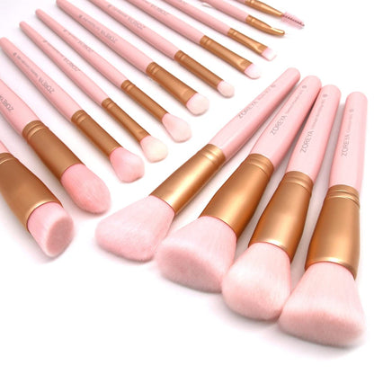 Zoreya Makeup Brush Set 20Pcs Premium Synthetic Kabuki Makeup Brush Foundation Concealer Blush Face Eye Shadow Black Makeup Brush Set Health & Beauty > Personal Care > Cosmetics > Cosmetic Tools > Makeup Tools ZOREYA Pink  