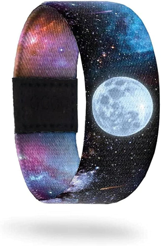 ZOX Inspirational & Motivational Bracelet - Uplifting Reversible Stretch Wristband with Positive Affirmations Made from Recycled Plastic – Encouragement Gifts for Men, Women & Kids Apparel & Accessories > Jewelry > Bracelets ZOX Love You To The Moon Medium 