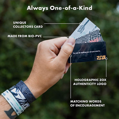 ZOX Inspirational & Motivational Bracelet – Uplifting Reversible Stretch Wristband with Positive Affirmations Made from Recycled Plastic – Encouragement Gifts for Men, Women & Kids - Small Apparel & Accessories > Jewelry > Bracelets ZOX   