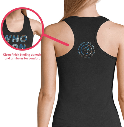Zumba Black Graphic Print Fitness Dance Workout Racerback Tank Tops for Women Apparel & Accessories > Clothing > Activewear Kylie Max   